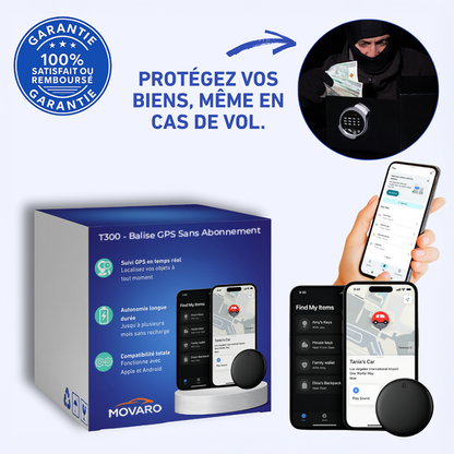 T300 - Balise GPS Sans Abonnement (Apple/Android)